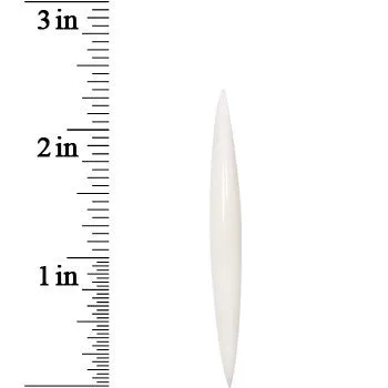 0 Gauge Organic White Bone Taper