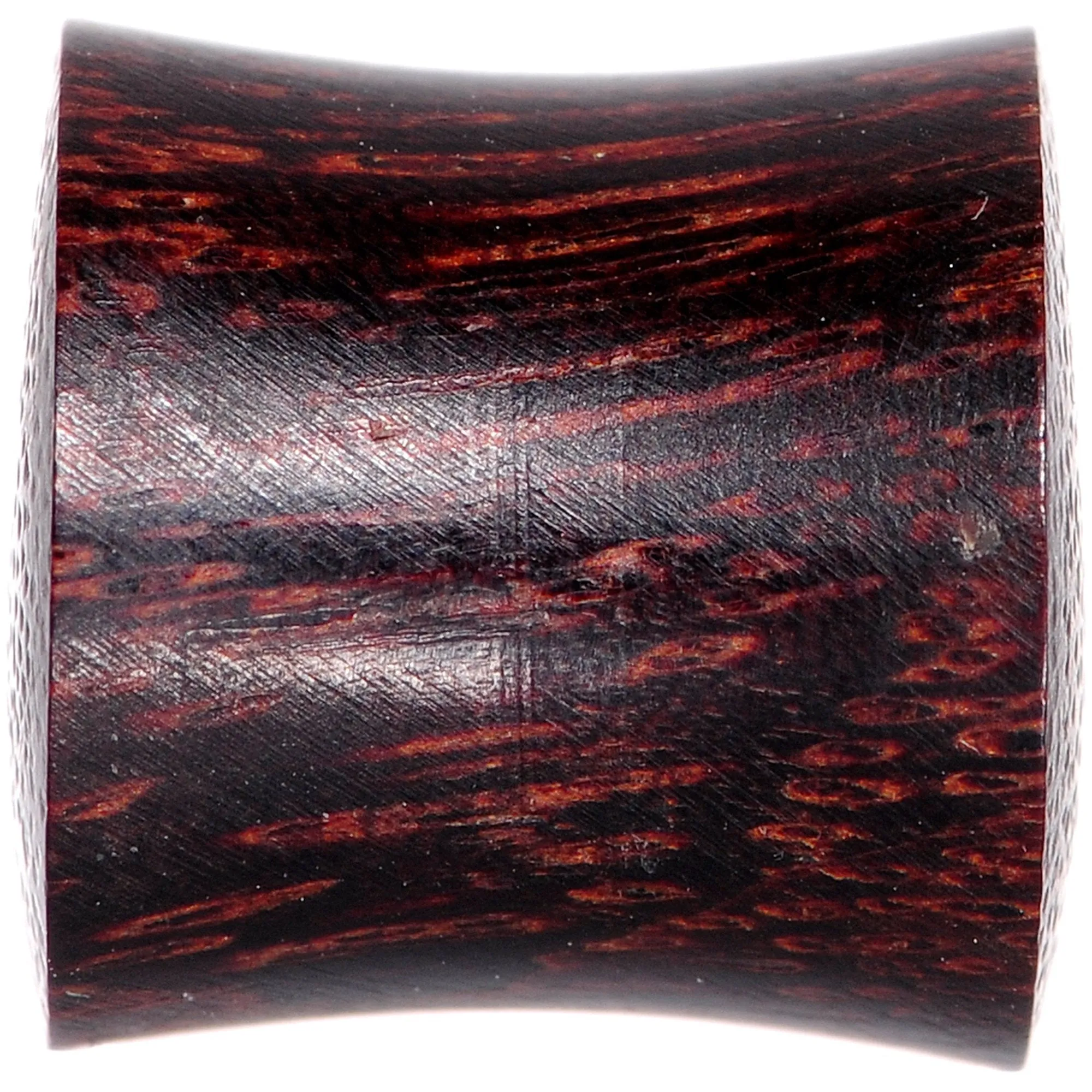 00 Gauge Organic Tamarind Wood Offset Eyelet Saddle Plug