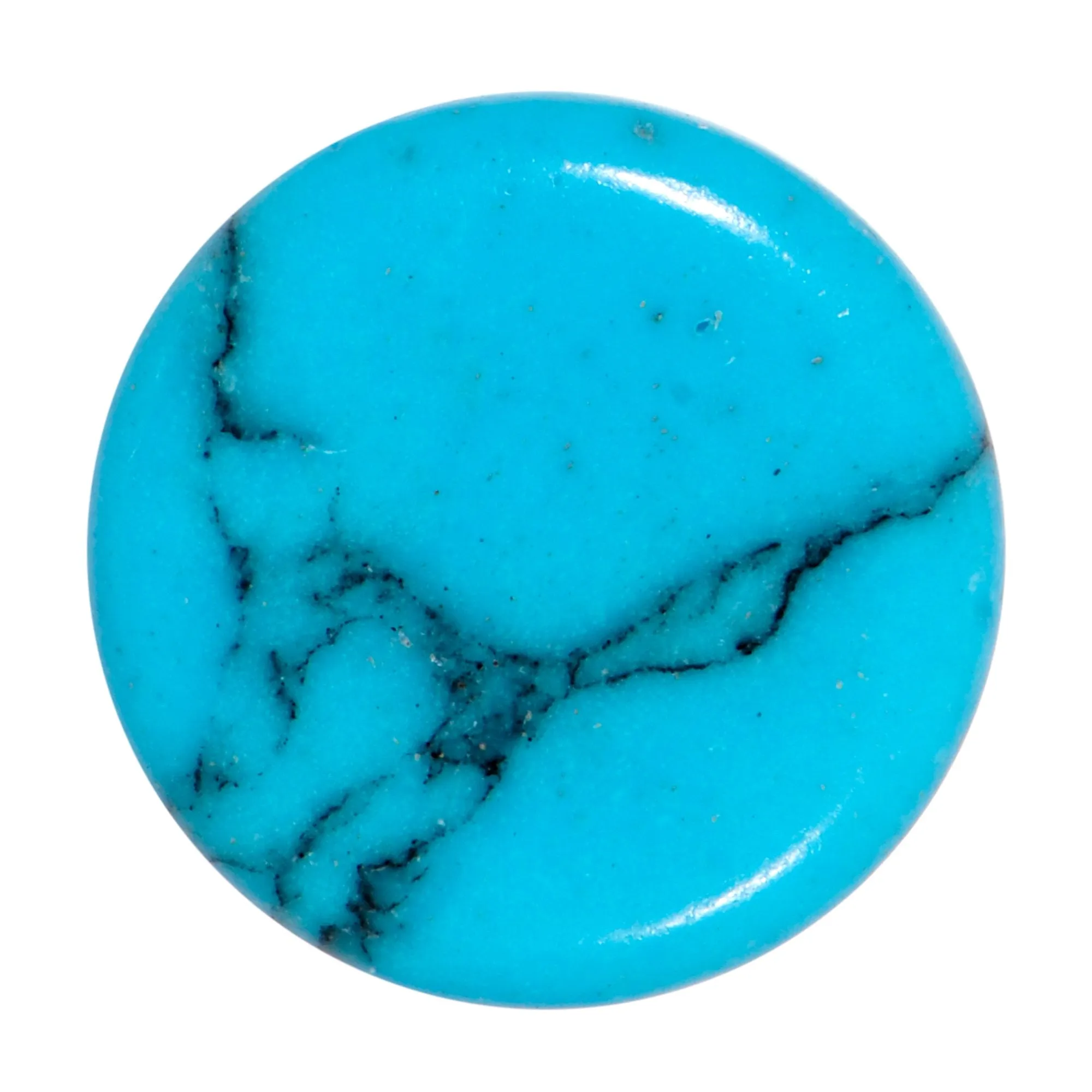 00 Gauge Turquoise Natural Stone Saddle Plug Set