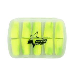 10pce 38db Green PU foam tapered bullet uncorded earplugs