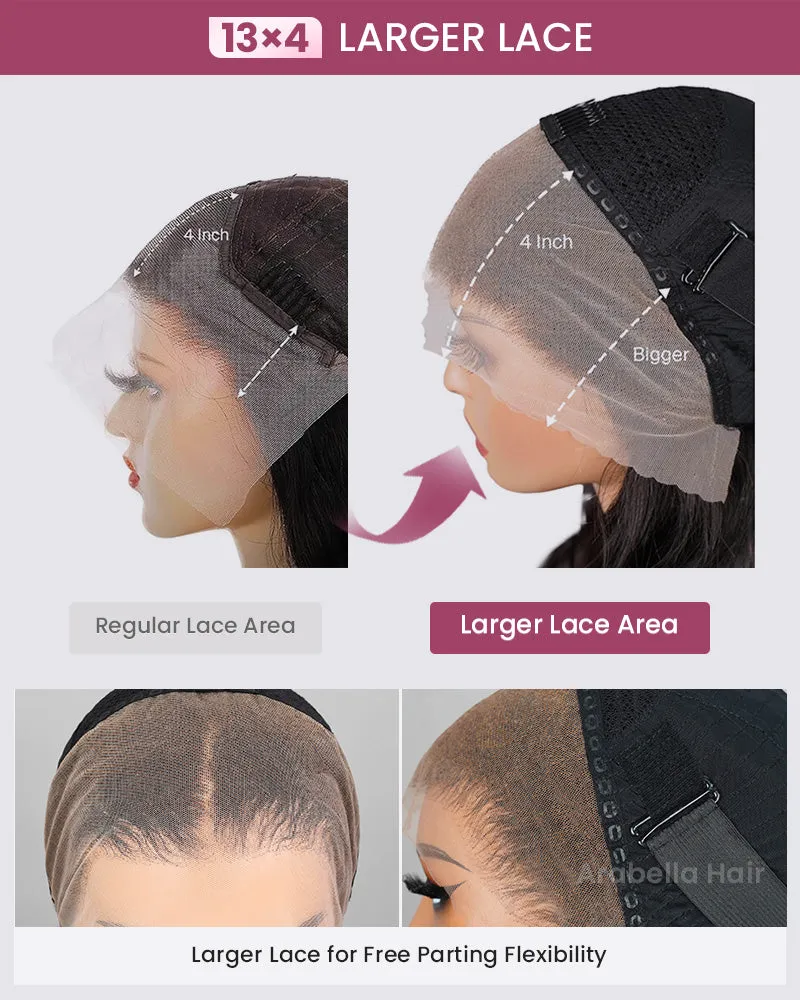 13x4 Breathable Cap Lace Frontal Wig | Loose Wave Ear-to-ear Glueless Lace Pre-Bleached Knots Human Hair