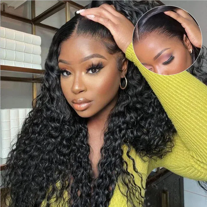 13x6 Pre-Cut Lace Frontal Super Secure Water Wave Wig Real Ear To Ear Pre-All Glueless Wig