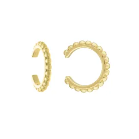 14K Gold Bubble Ear Cuffs