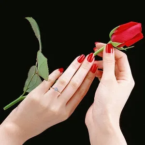 14K Solid Rose Gold Solitaire Ring 0.5 Carat Diamond