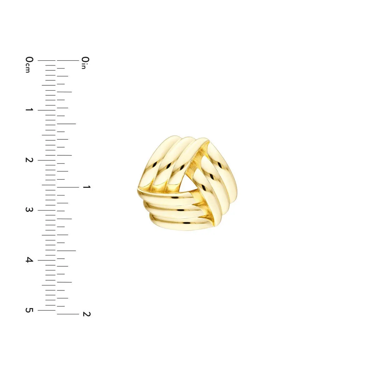 14K Yellow Polished Triple Weave Earrings