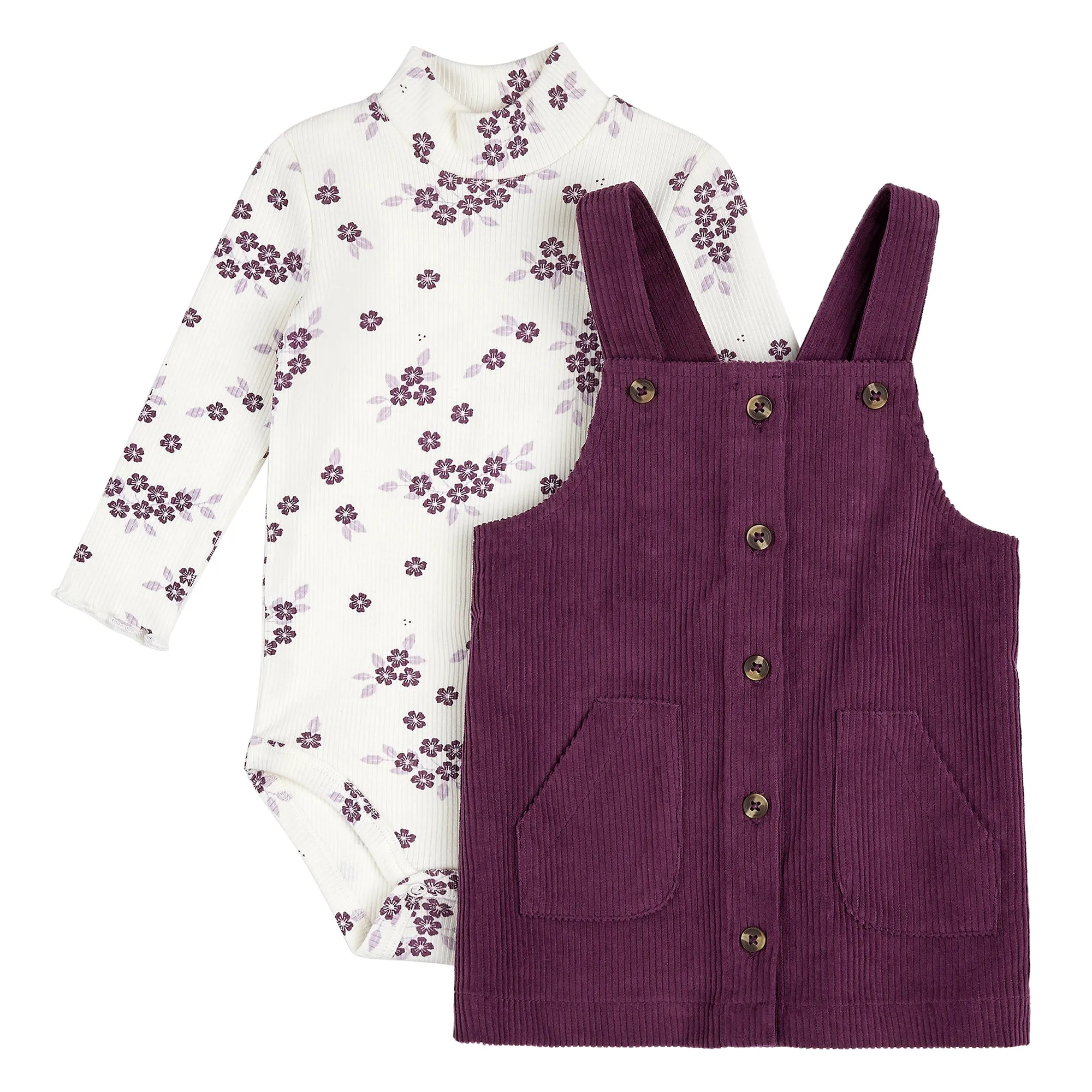 2 Piece Girls L/S Bodysuit & Jumper