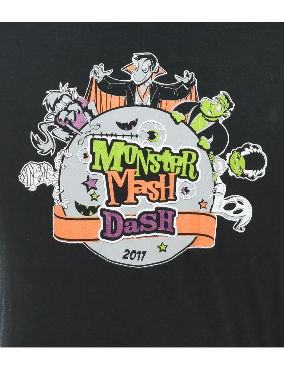 2000s Monster Mash Printed T-shirt - M