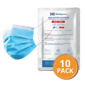 3 Ply Sterile Surgical Disposable Type IIR Face Masks - 10 Pack