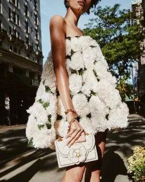 3D Flower Bandeau Dress