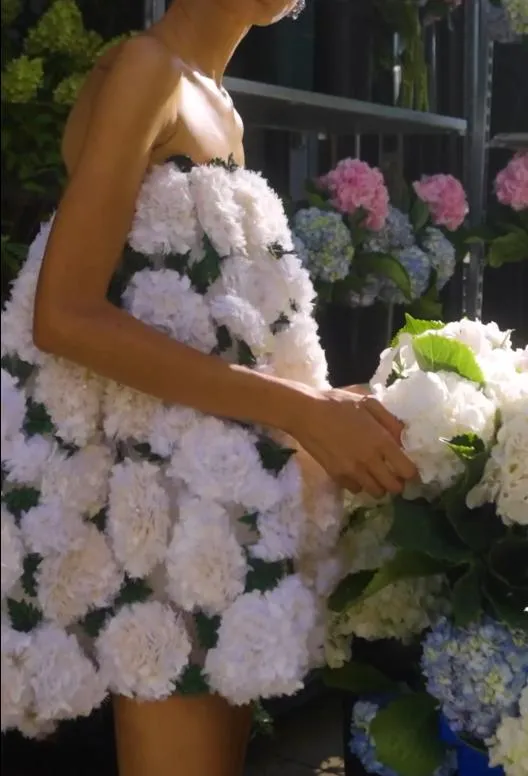 3D Flower Bandeau Dress