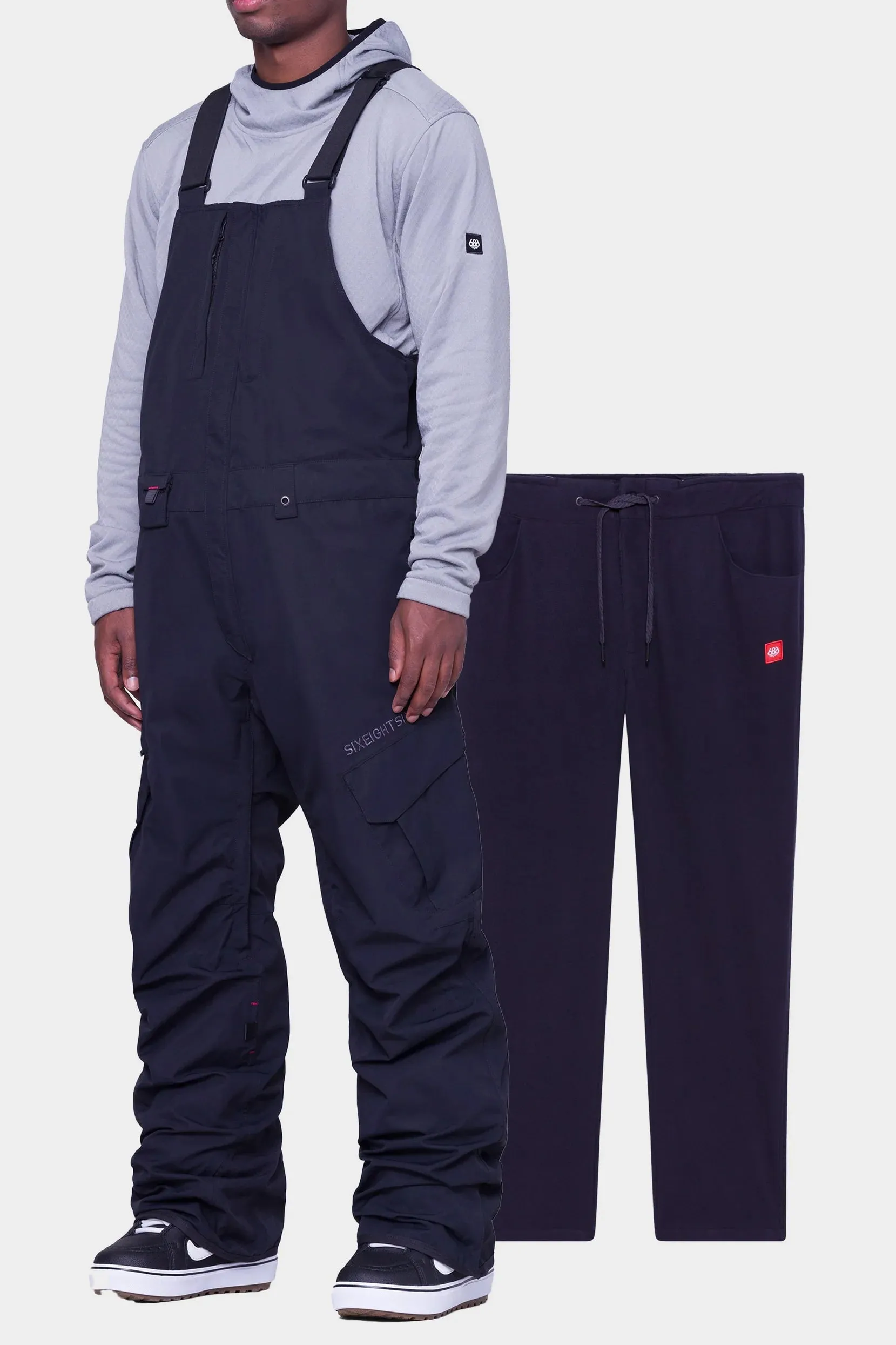 686 Smarty 3-In-1 Cargo Bib Snow Pants - Black