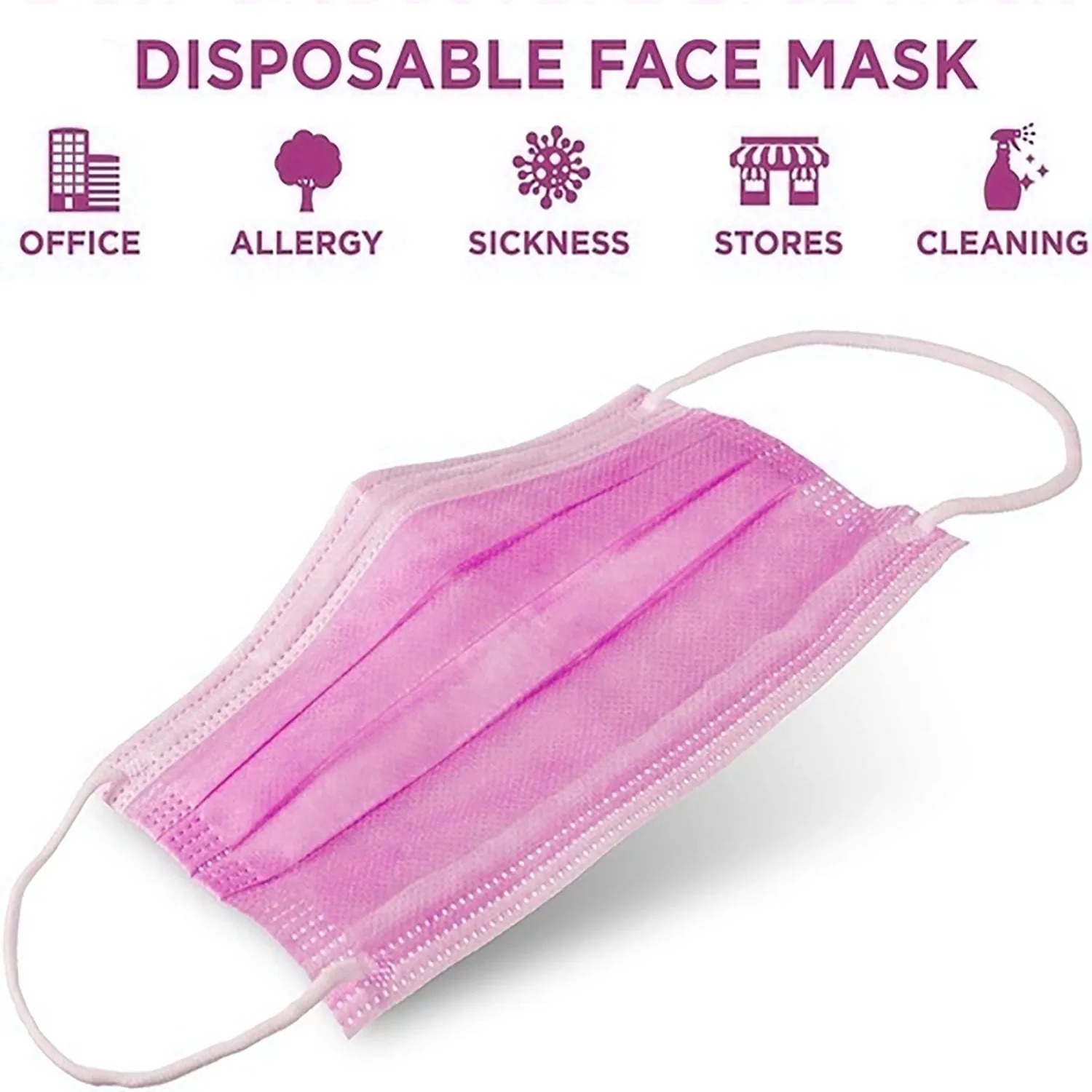 7219 Anti Pollution / Virus Face Pink Mask