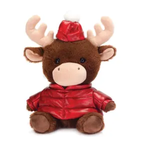 9IN MOOSE RED HOODED PUFFER JACKET