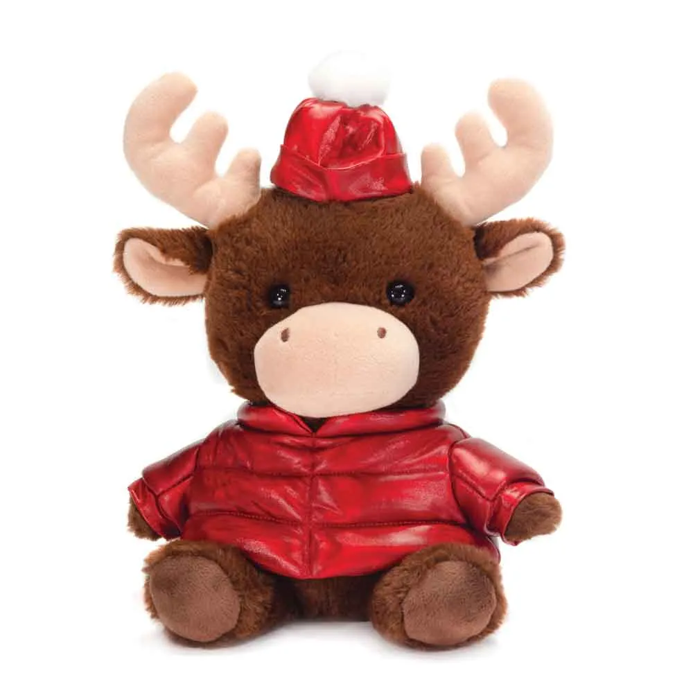 9IN MOOSE RED HOODED PUFFER JACKET