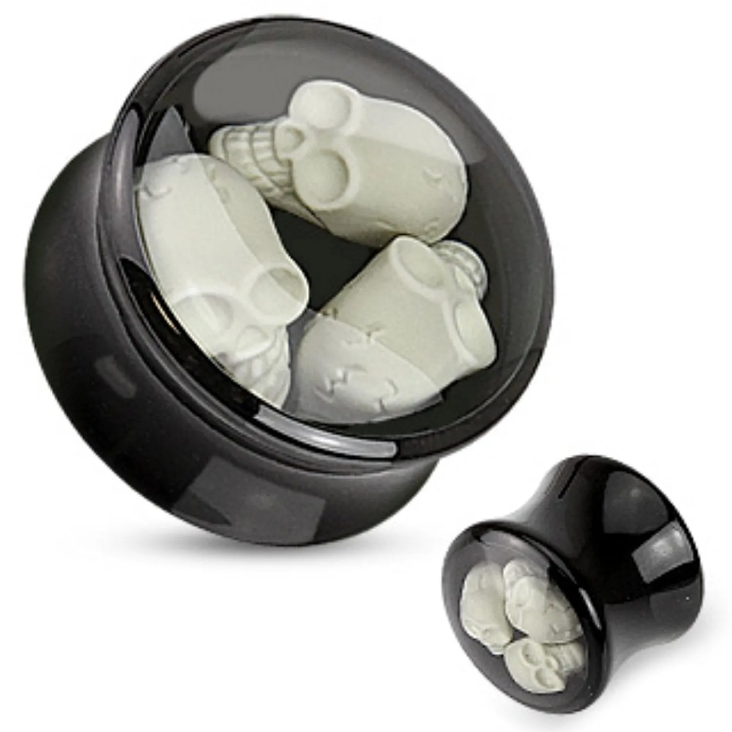 Acrylic Skull Ear Plugs