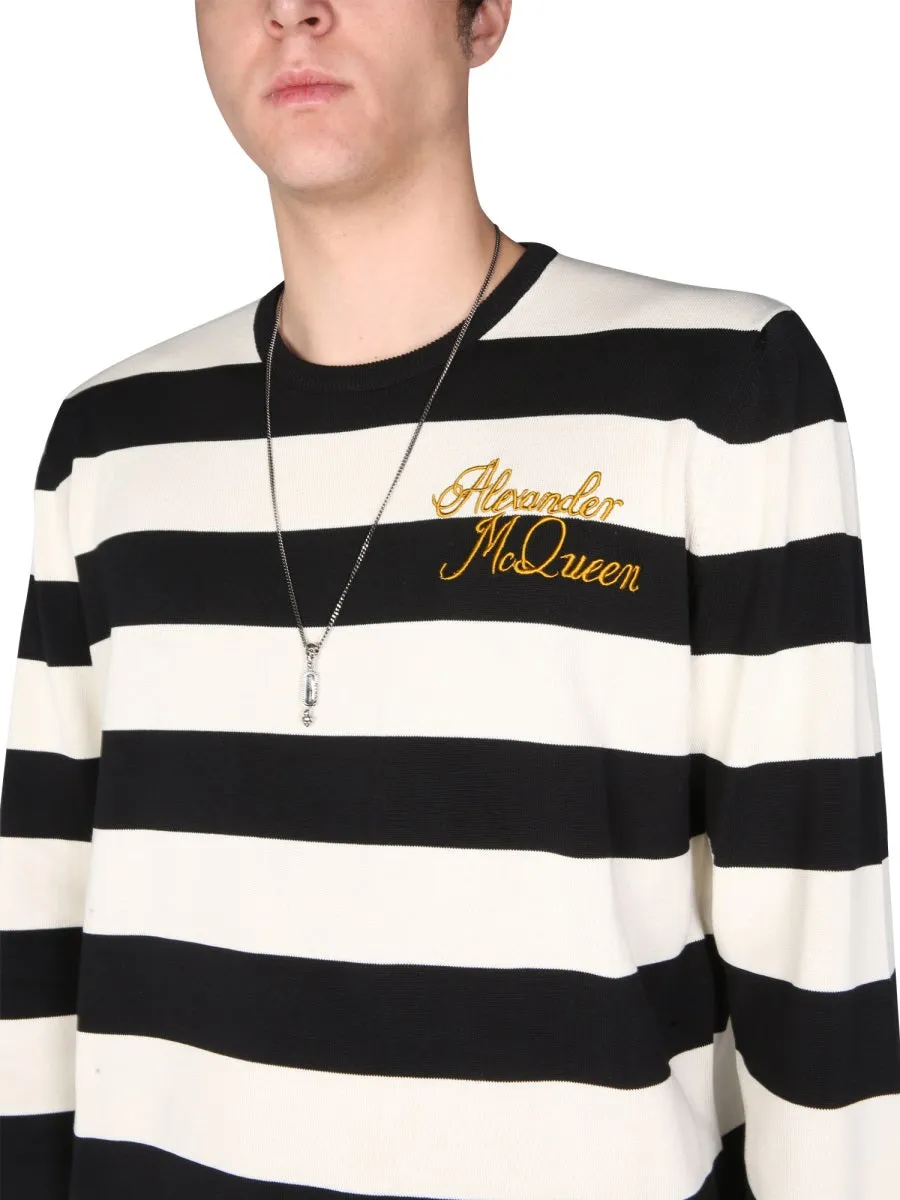 Alexander McQueen Striped Crewneck Jumper