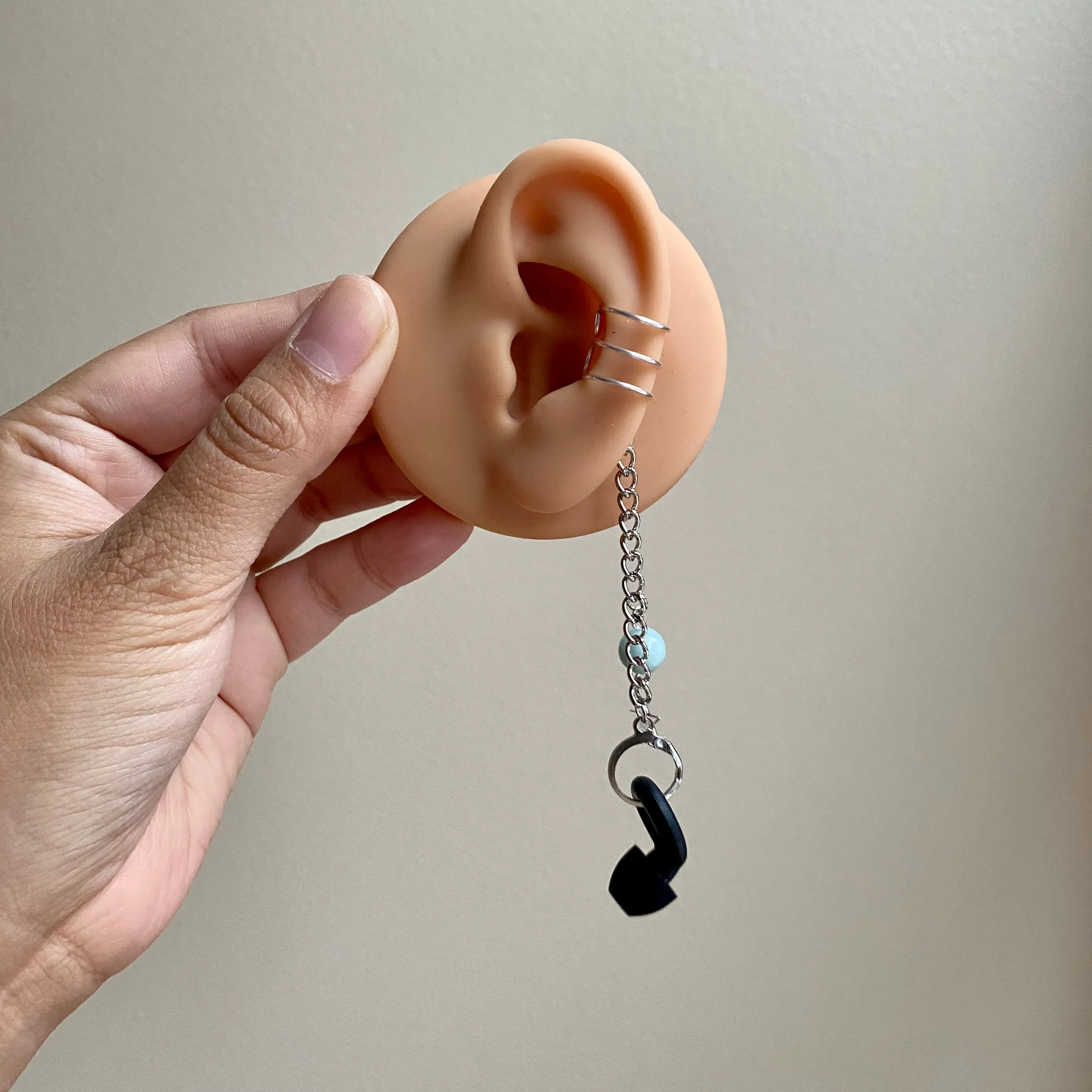 Amazonite LOOP Ear Plug Ear Cuffs *LOOPS NOT INCLUDED *