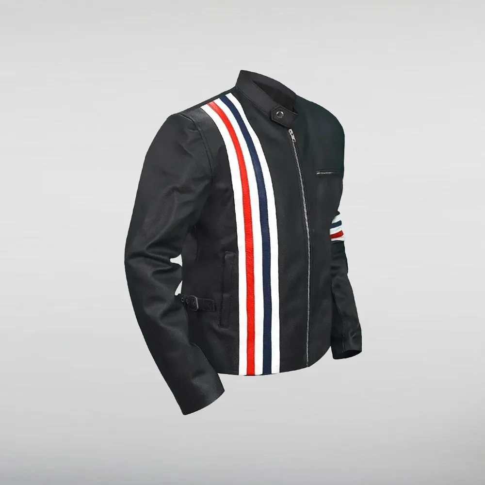 American Flag Leather Jacket
