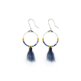 ANUK earrings, small, blue