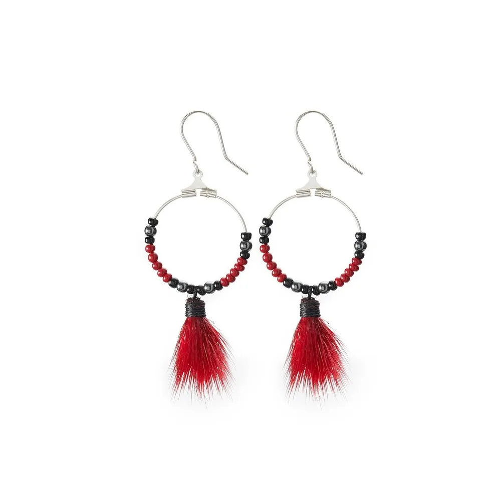 ANUK earrings, small, red