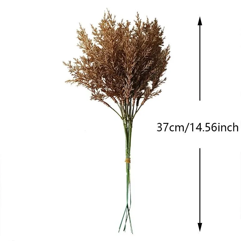 Artificial Fake Plant 6pc Packaging Bunch Wheat Ear Seedlings Hay Autumn Decoration Bedroom Living Room Dining Table Accessories