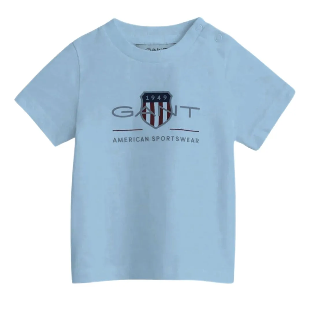Babies Light Blue Shield Logo T-Shirt