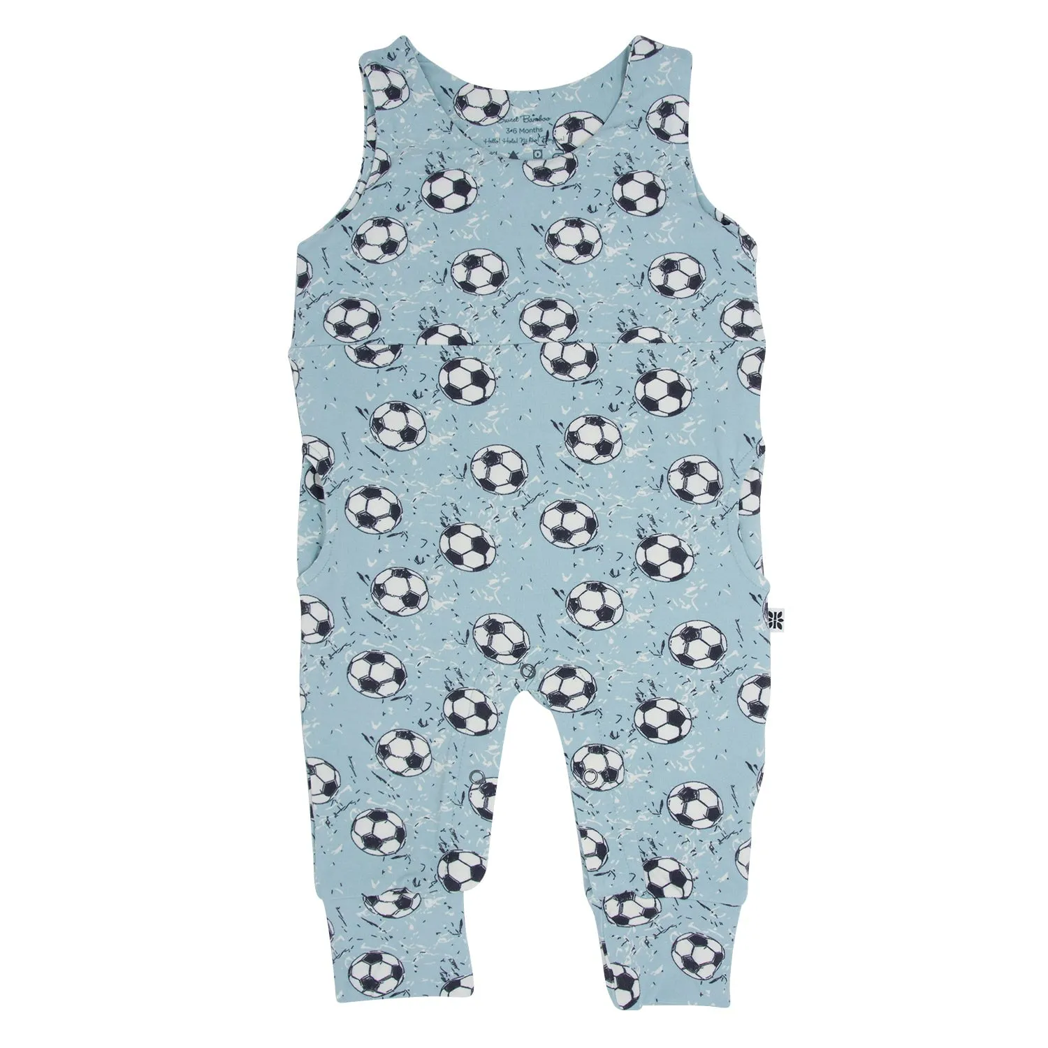 Baby Boy Soccer Teal Overall