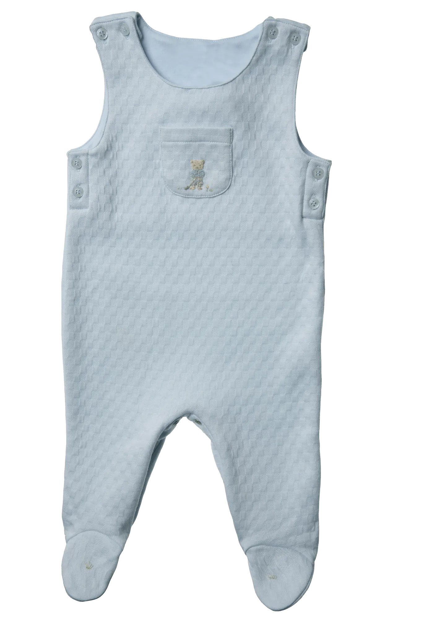 Baby Golf Bear Pocket Long Jacquard Pima Overall