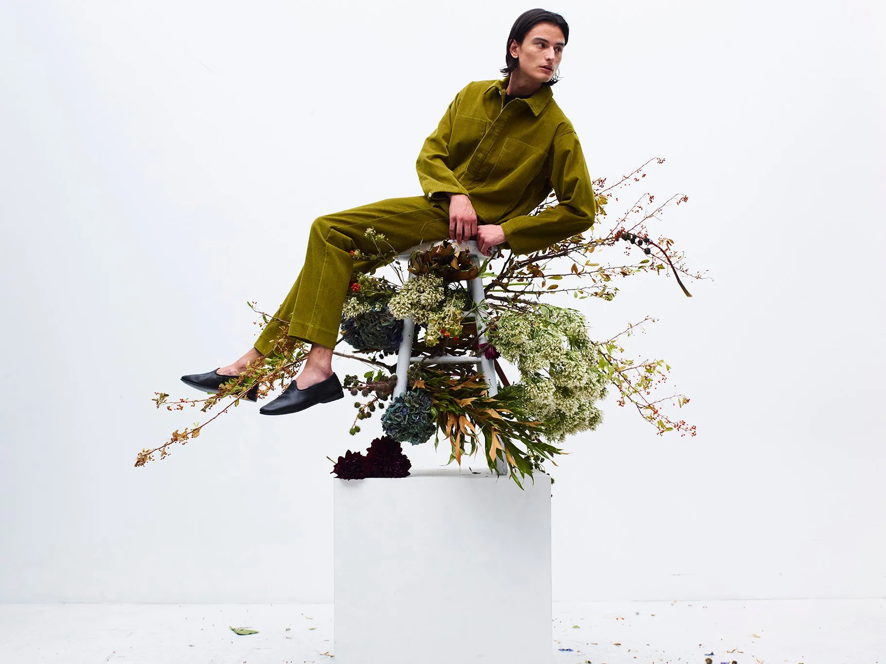 Baseball Pant in Olive Oil Corduroy