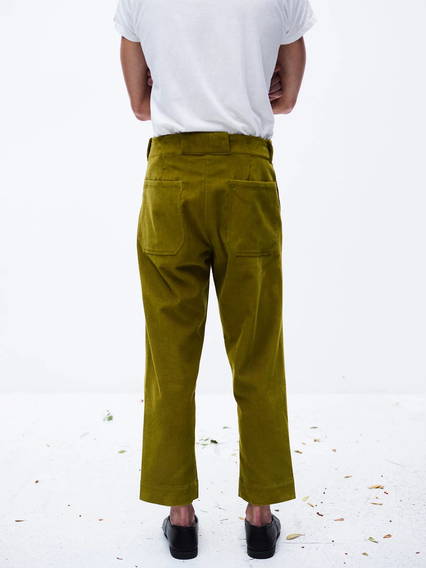 Baseball Pant in Olive Oil Corduroy