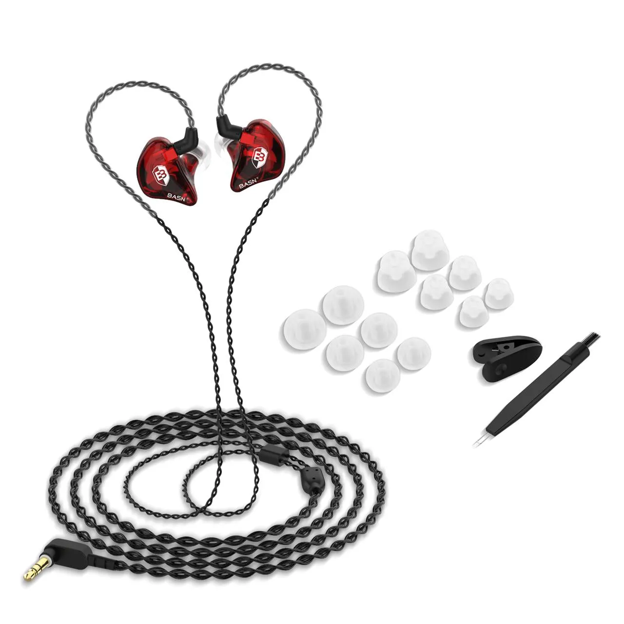 BASN Bsinger BC100 In-Ear Monitor Headphones (Red)