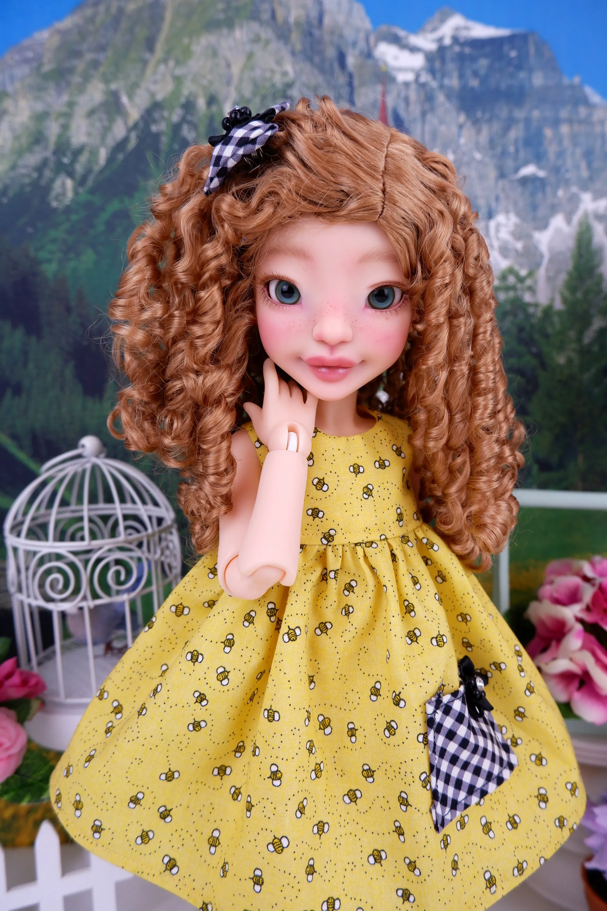 Bee Line - dress with sandals for Anderson Art Dolls BJD