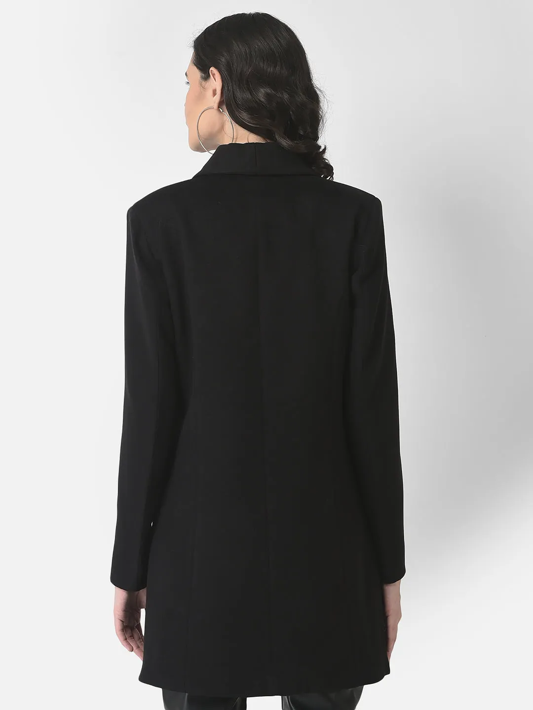 Black A-Line Overcoat