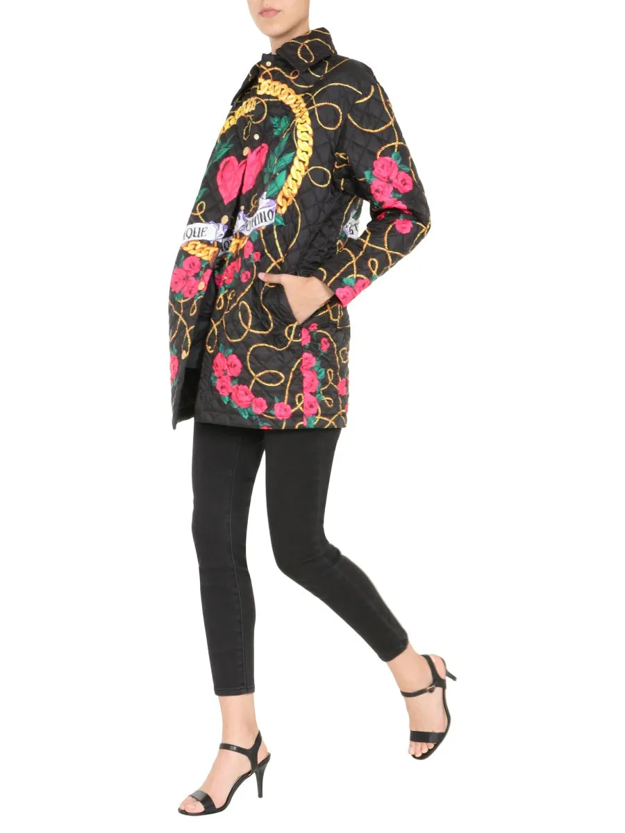 Boutique Moschino Graphic Printed Down Coat