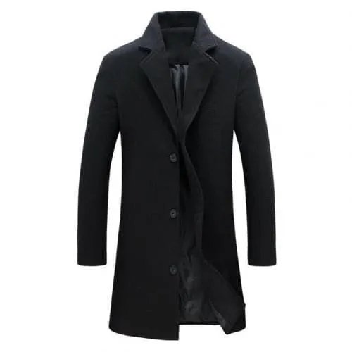 BRADFORD Design Collection Men's Fashion Khaki Brown Coat Jacket Premium Quality Long Khaki Brown Wool Coat Jacket