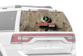 Brush With Mossy Oak Logo Rear Window Decals