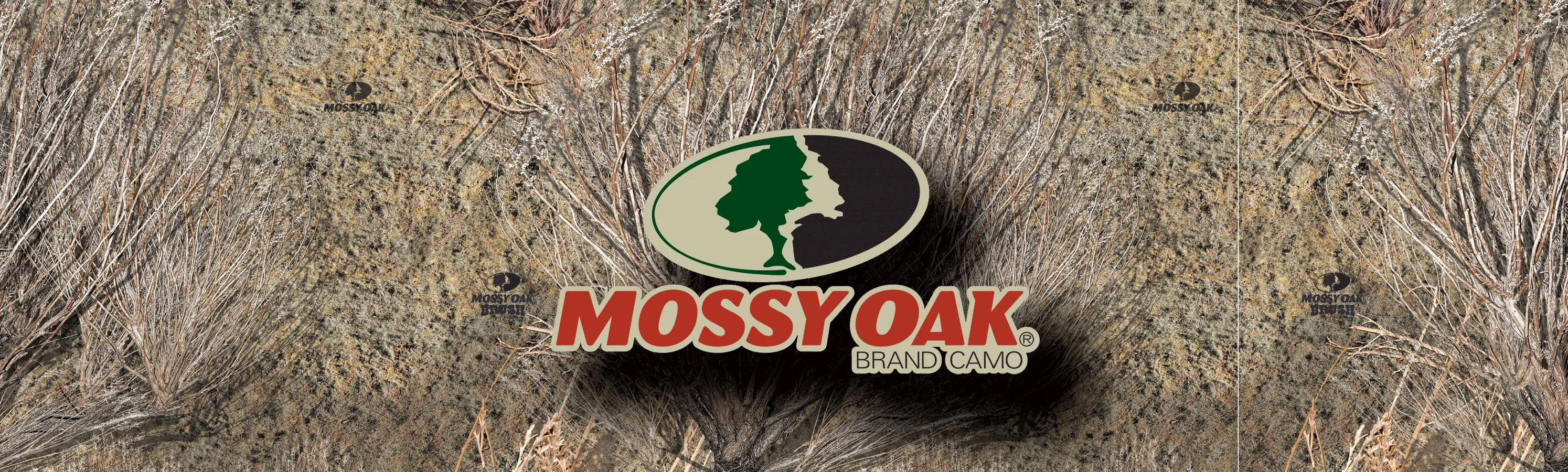 Brush With Mossy Oak Logo Rear Window Decals
