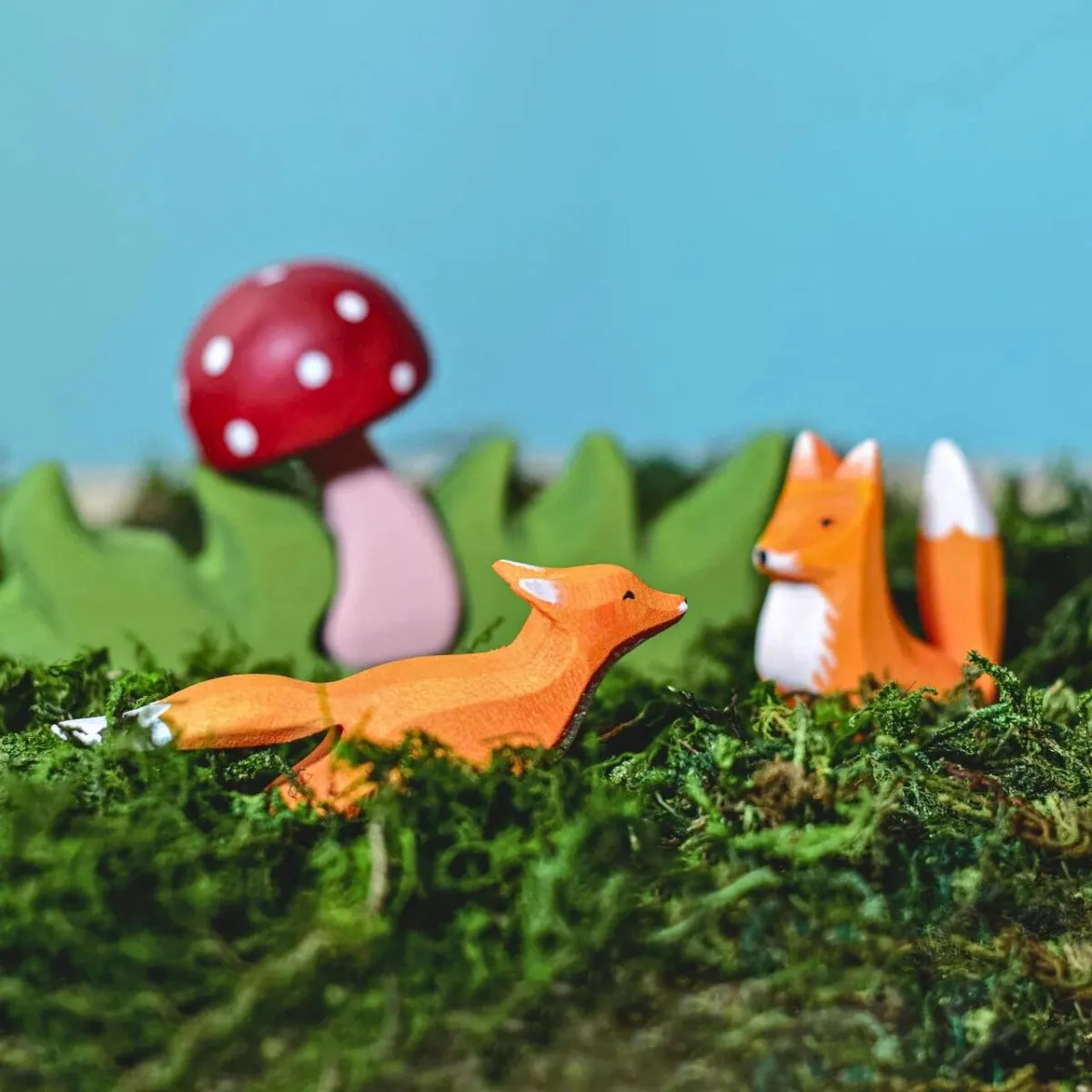 BumbuToys Wooden Animal - Fox Cub - Standing