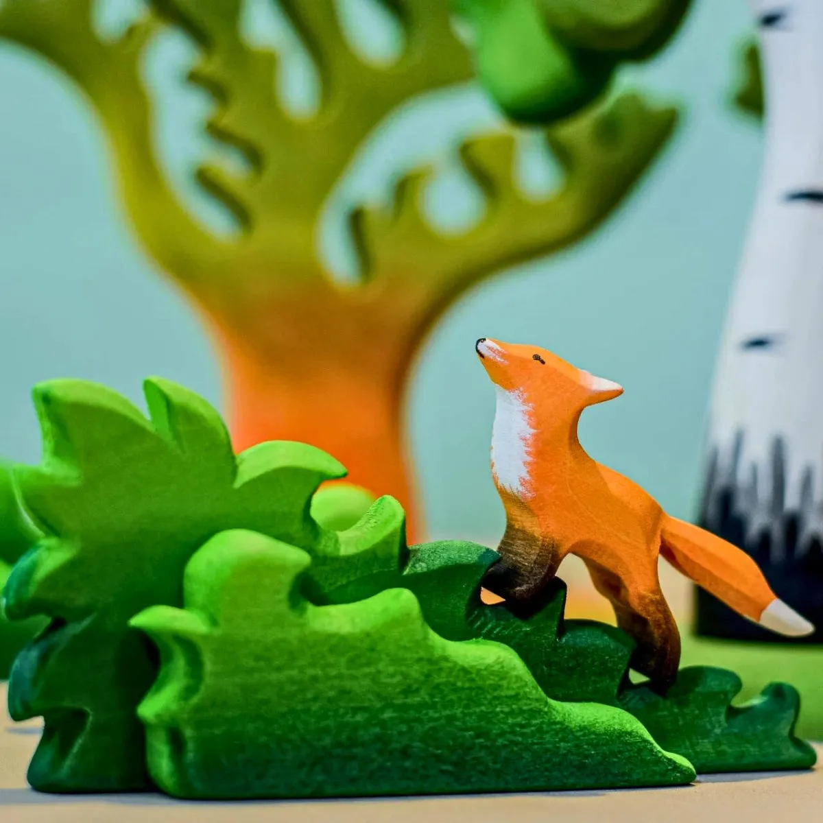 BumbuToys Wooden Animal - Fox Cub - Standing