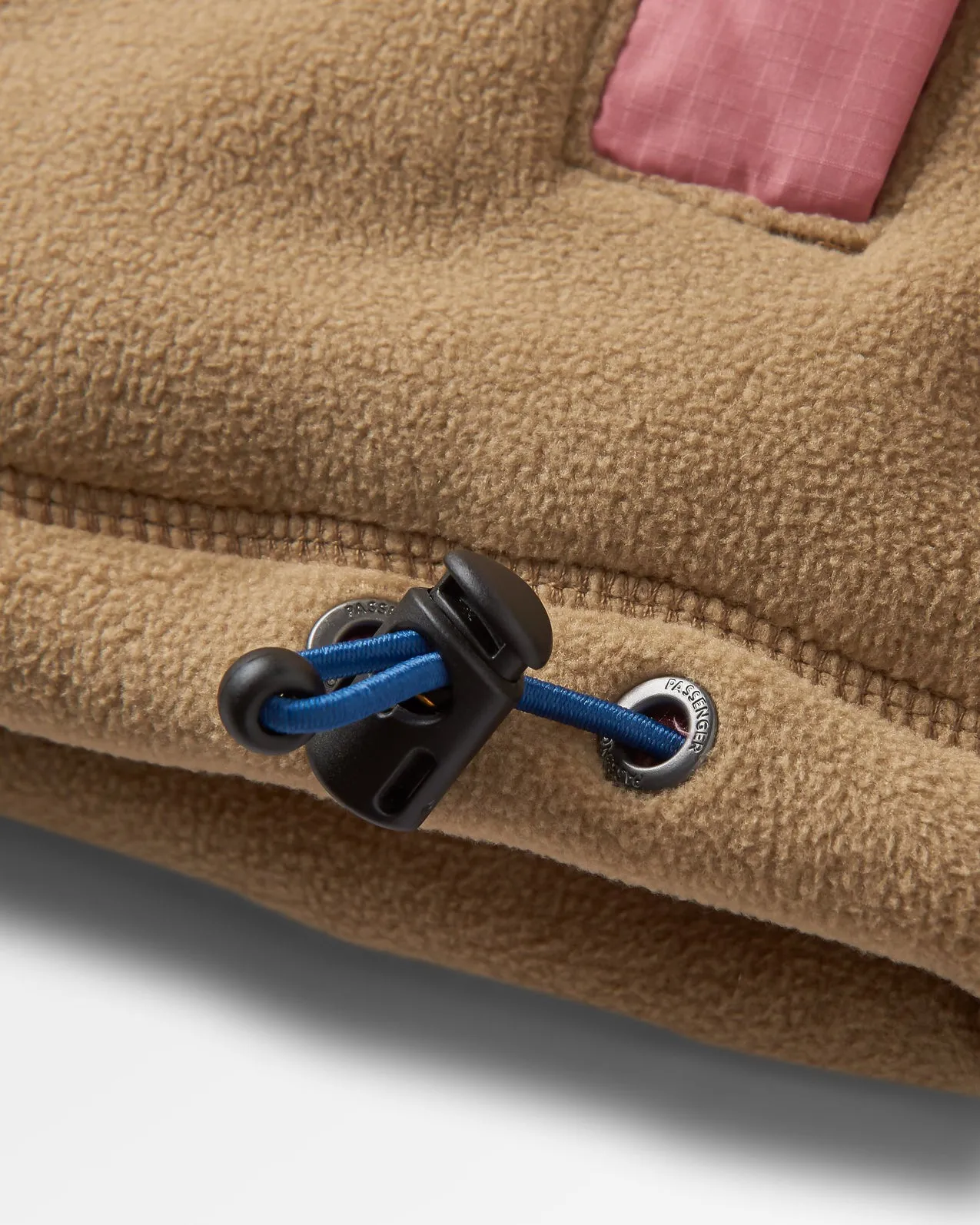 Calla 1/2 Zip Hooded Fleece Jacket in Feather & Biscuit