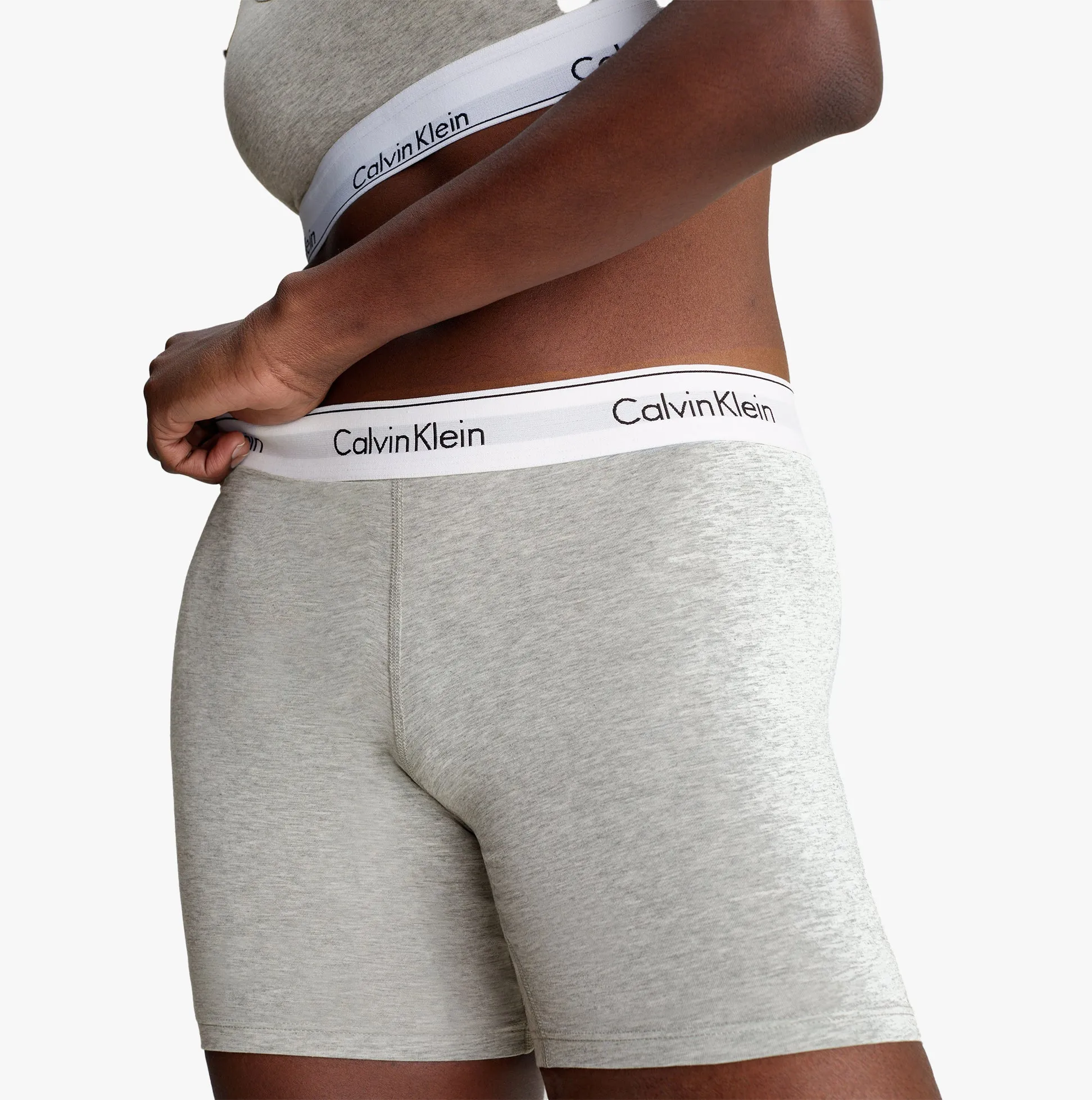 Calvin Klein MODERN COTTON Boxer Briefs Womens Grey Heather