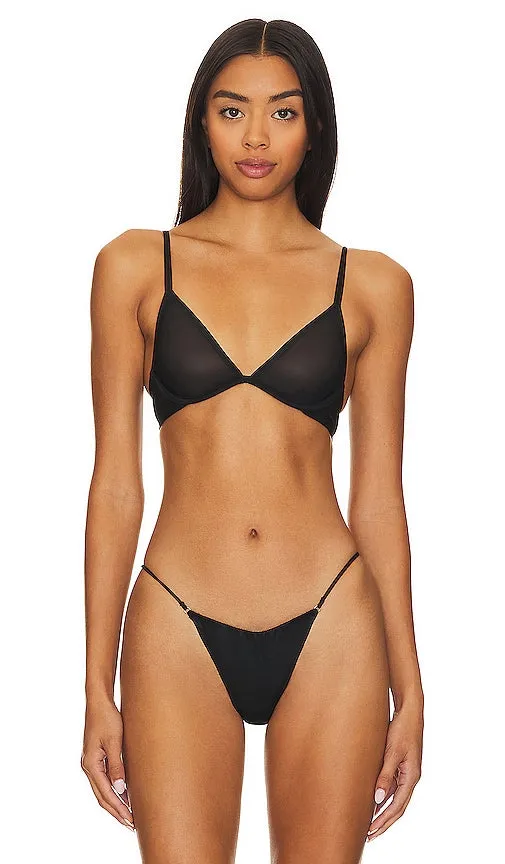 Calvin Klein Underwear Sheer Marq Unlined Bra in Black