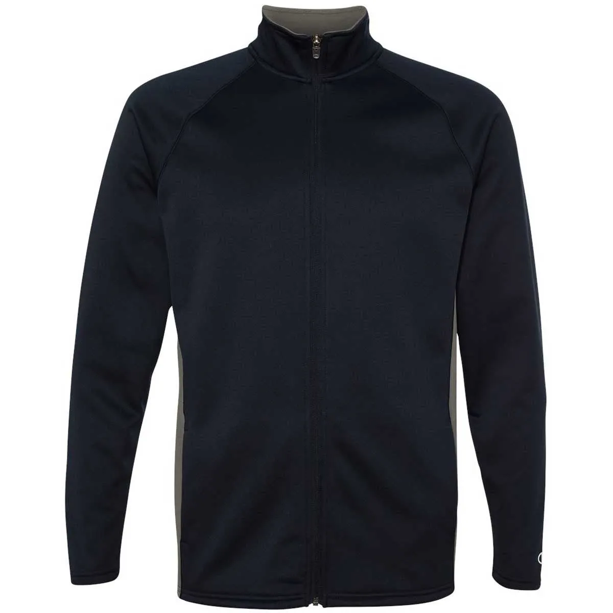 Champion Men's Navy/Stone Grey Performance 5.4-Ounce Colorblock Full-Zip Jacket