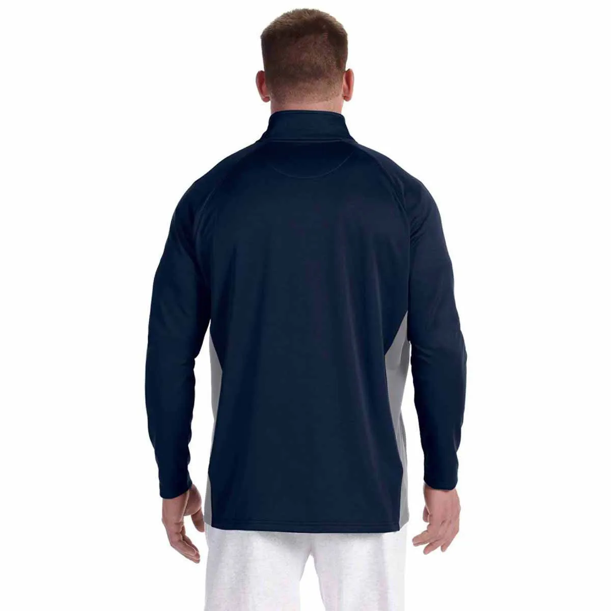 Champion Men's Navy/Stone Grey Performance 5.4-Ounce Colorblock Full-Zip Jacket