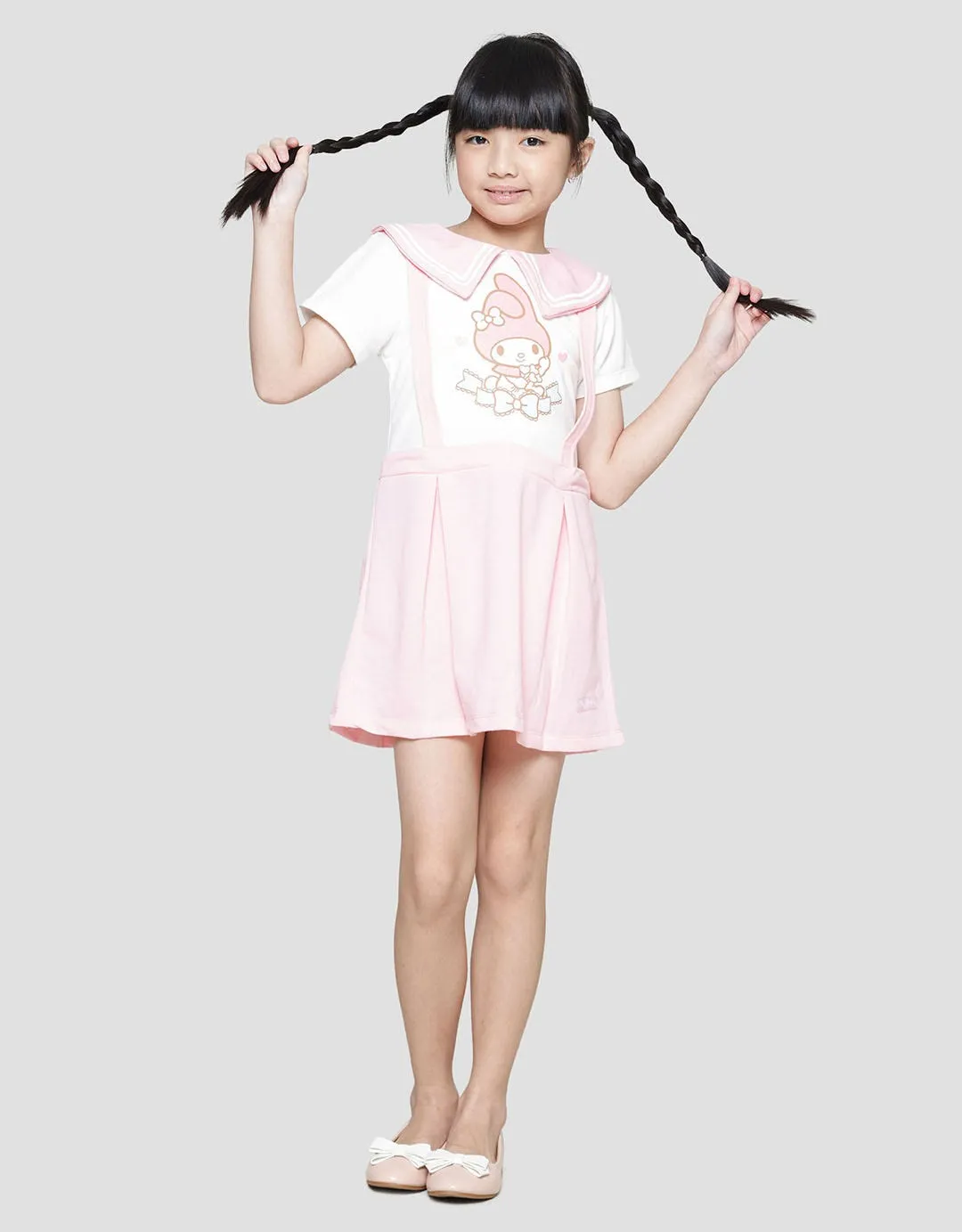 Character Melody Collar Midi Dress Anak Perempuan