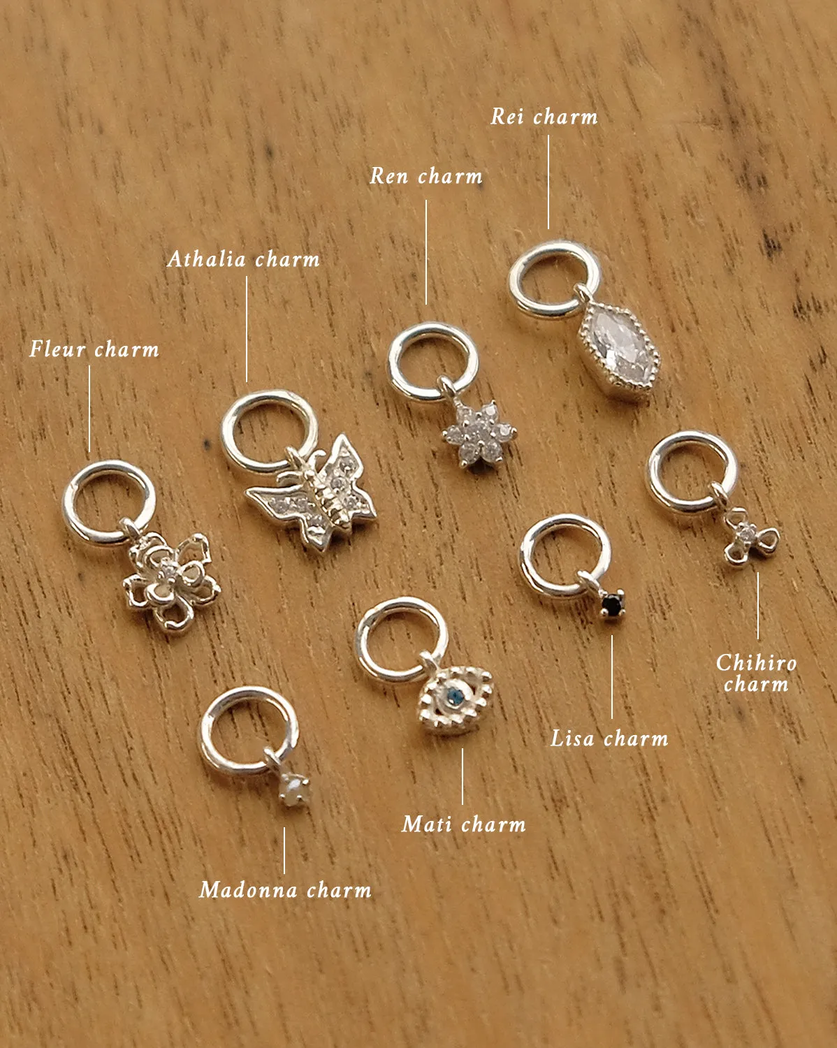 Chihiro Flower Charm - Sterling Silver