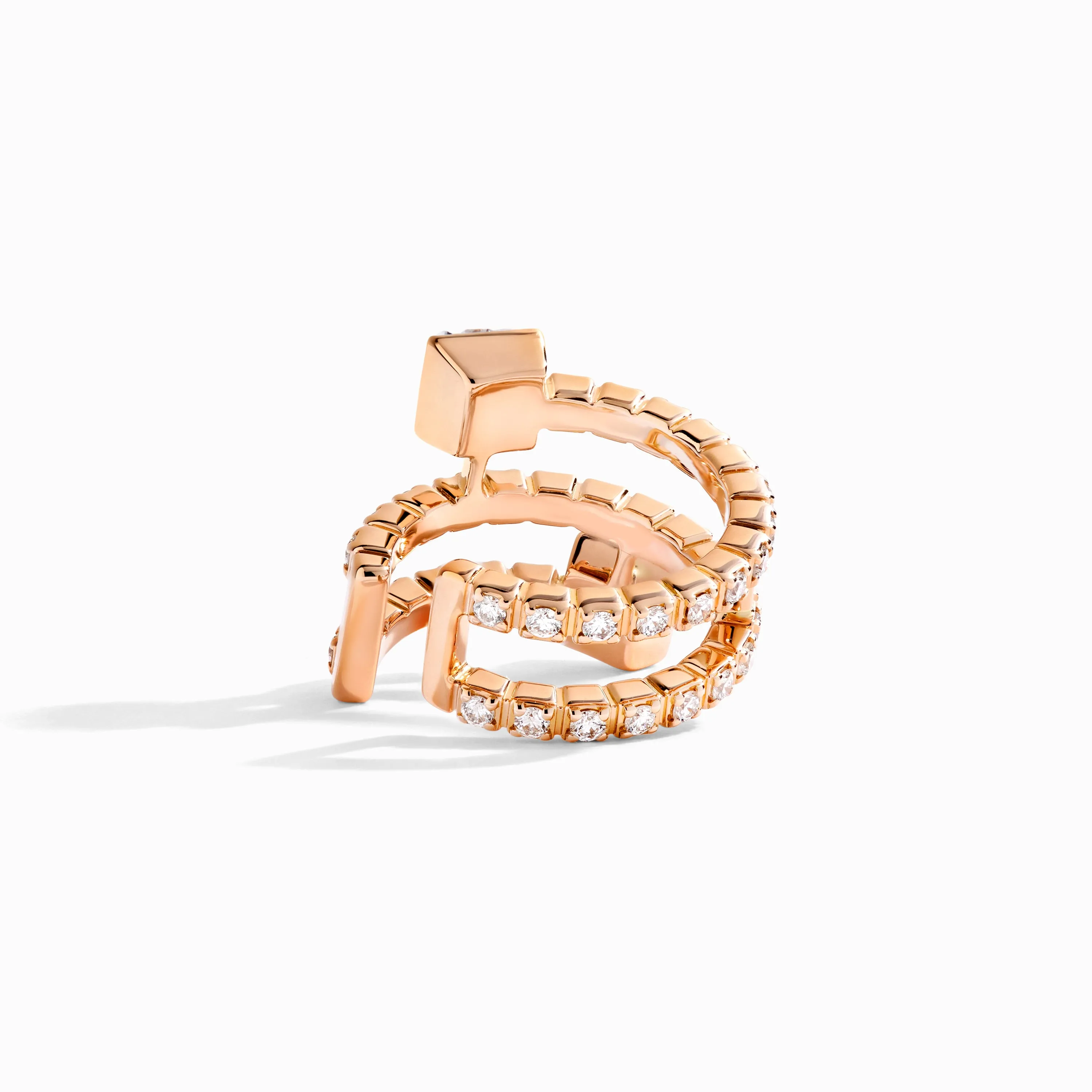 Cleo Lotus Full Diamond Twist Ear Cuff (Single R)
