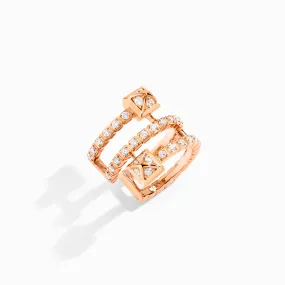 Cleo Lotus Full Diamond Twist Ear Cuff (Single R)