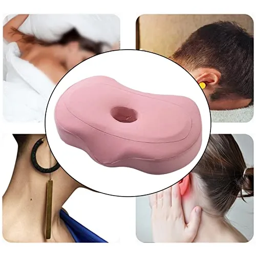 CLUB BOLLYWOOD® Ear Piercing Pillow Small Pillow with Ear Hole for Pressure Relieve Side Sleepers Pink | Bedding | Bed Pillows|Home & Garden |Bed Pillows