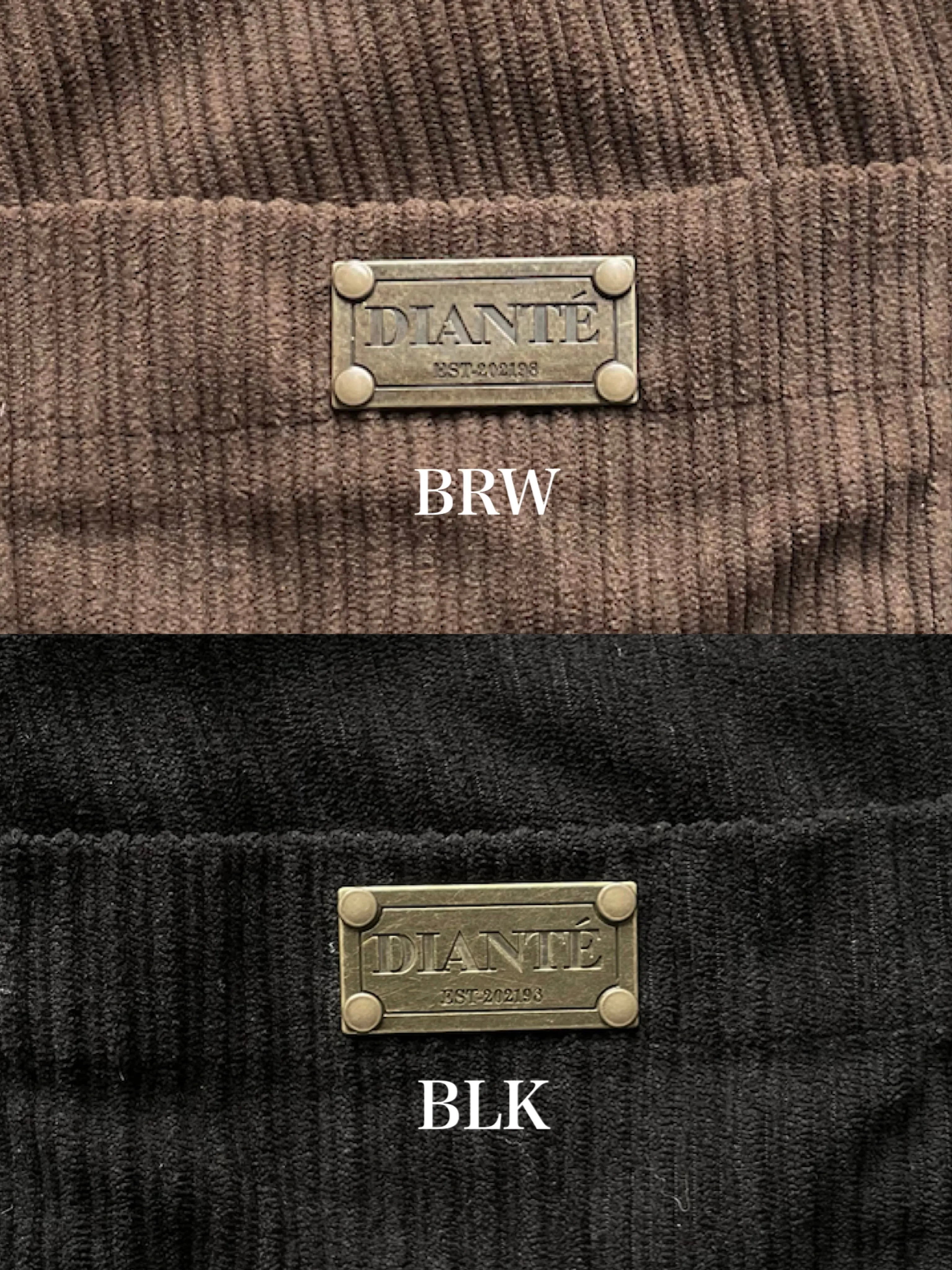 Corduroy wide straight pants